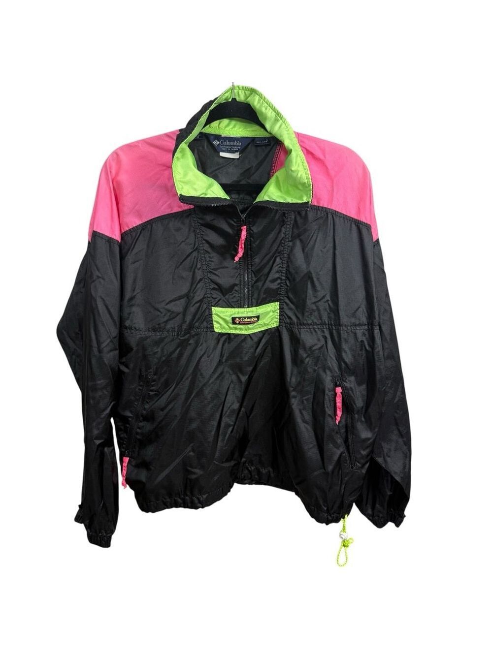 Vintage Columbia Jacket Size M Black Pink